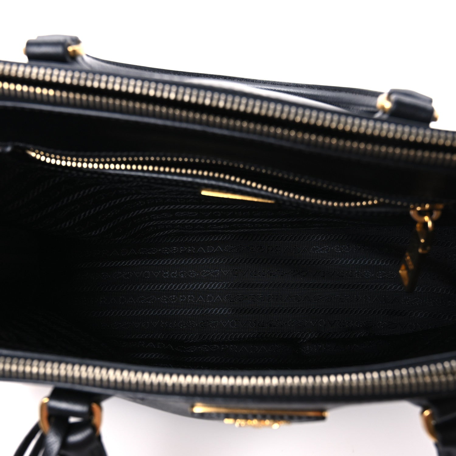 Prada Saffiano Small Galleria Double Zip Tote Black 5 of 12