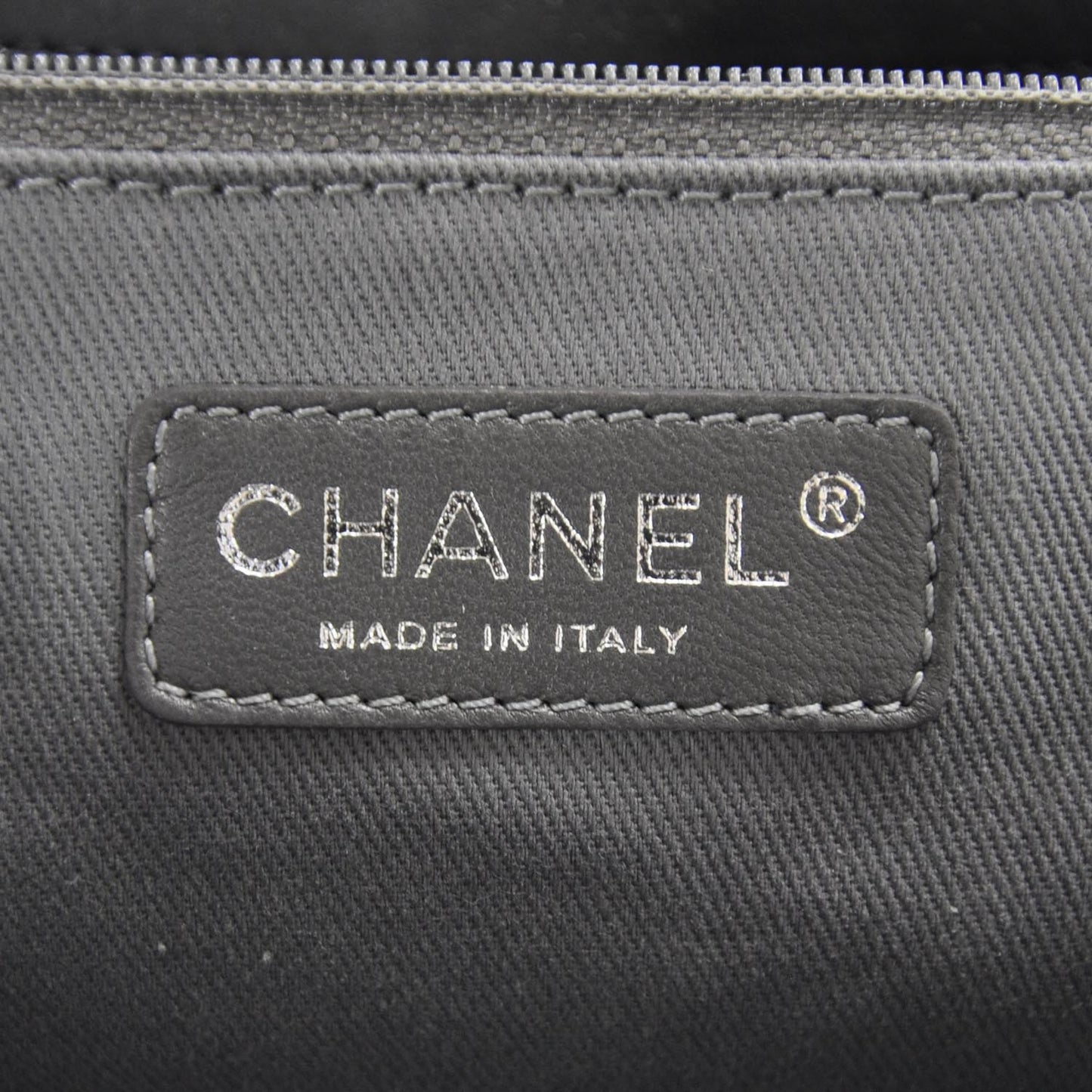 Iridescent Calfskin Glint Flap Black
