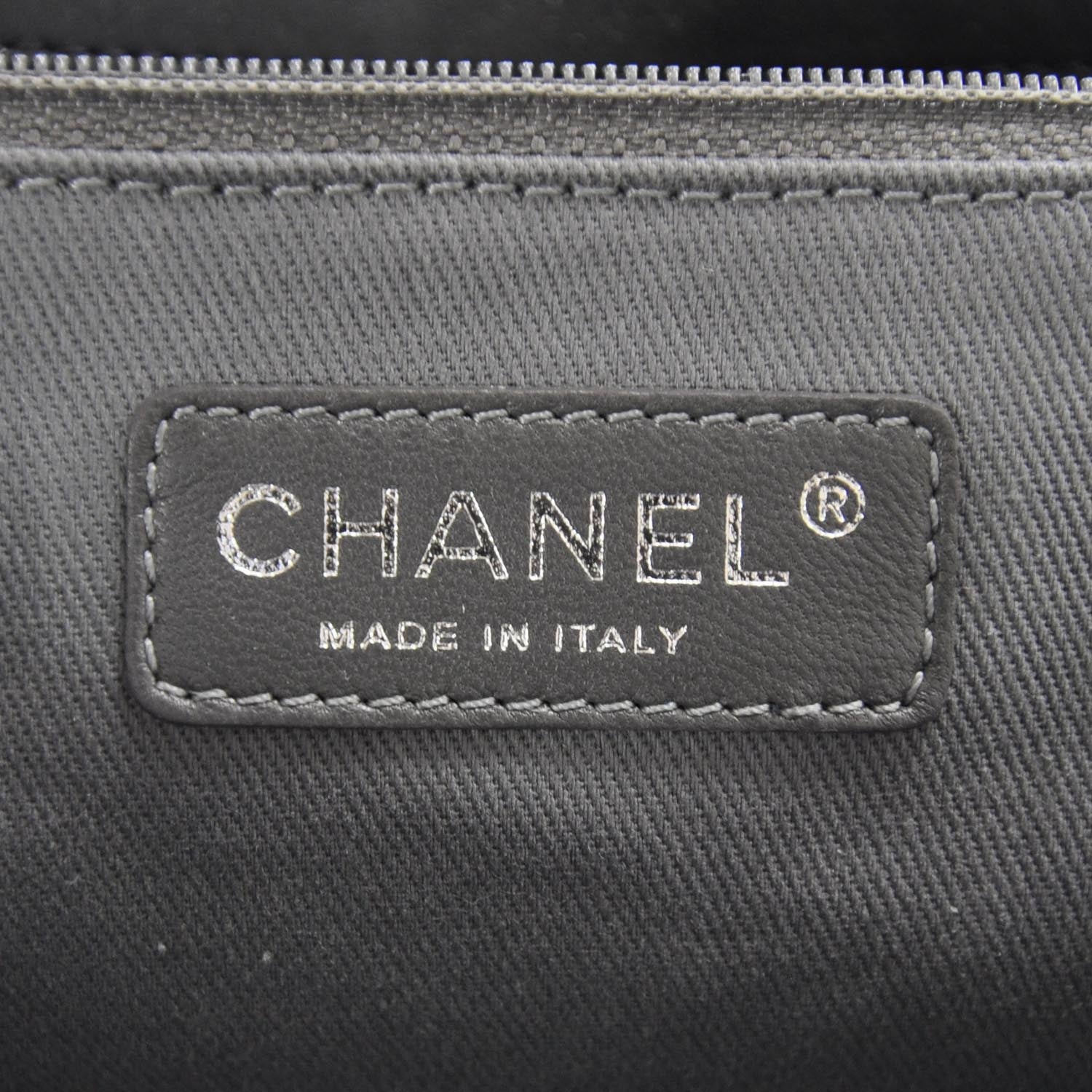 Chanel Iridescent Calfskin Glint Flap Black 7 of 9