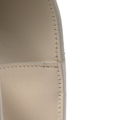 Saint Laurent Grain De Poudre Classic Monogram Cassandre Clutch Dove White 9 of 9