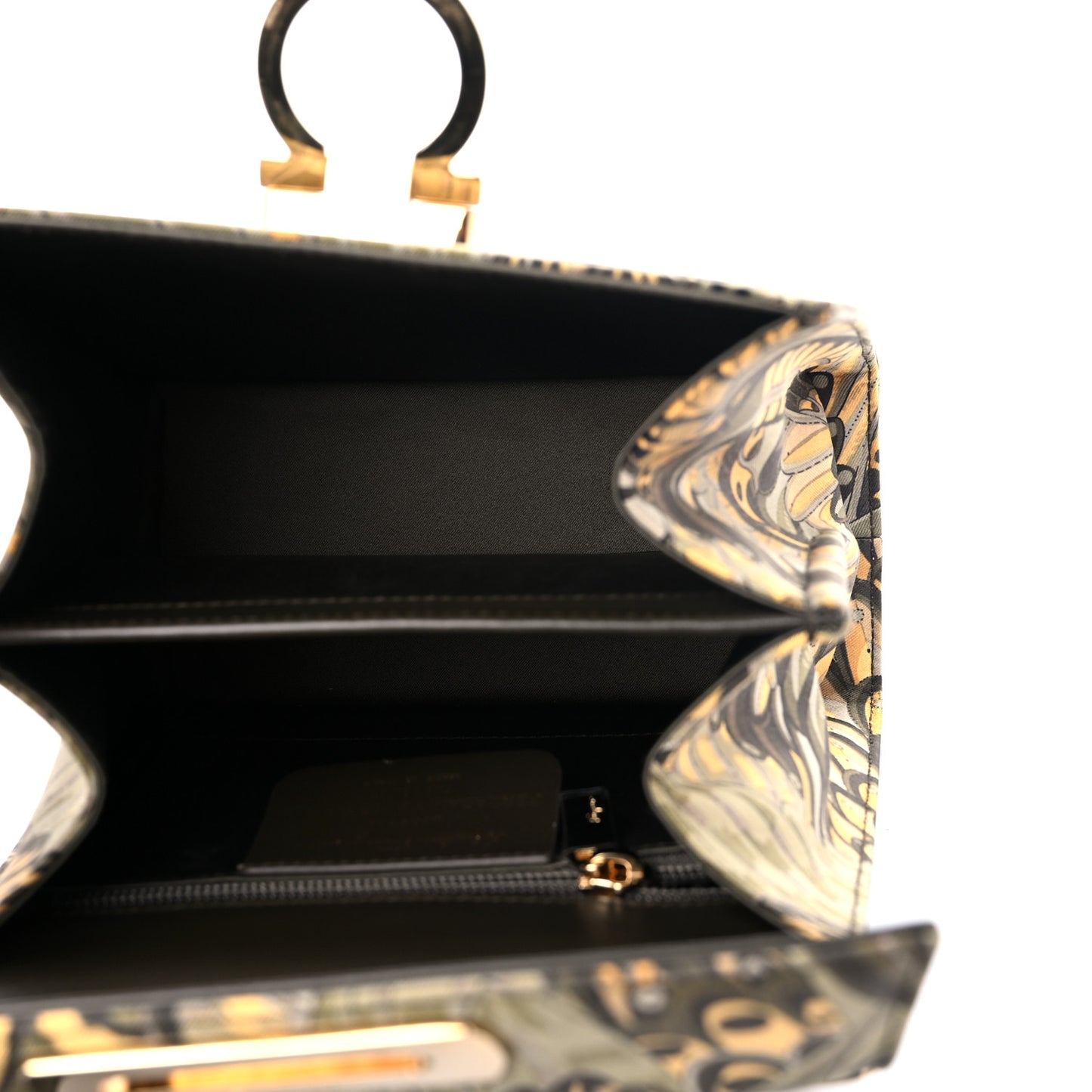 Silk Twill Printed Creations Iconic Top Handle Bag Multicolor