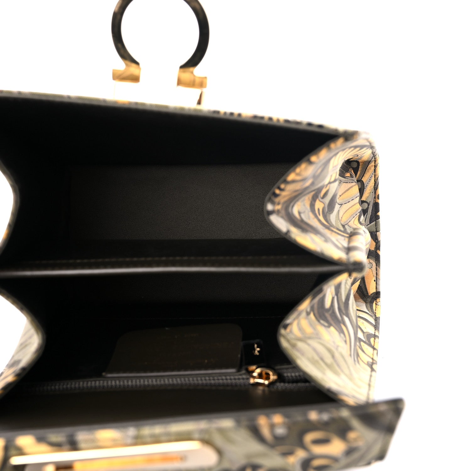 Salvatore Ferragamo Silk Twill Printed Creations Iconic Top Handle Bag Multicolor 4 of 8