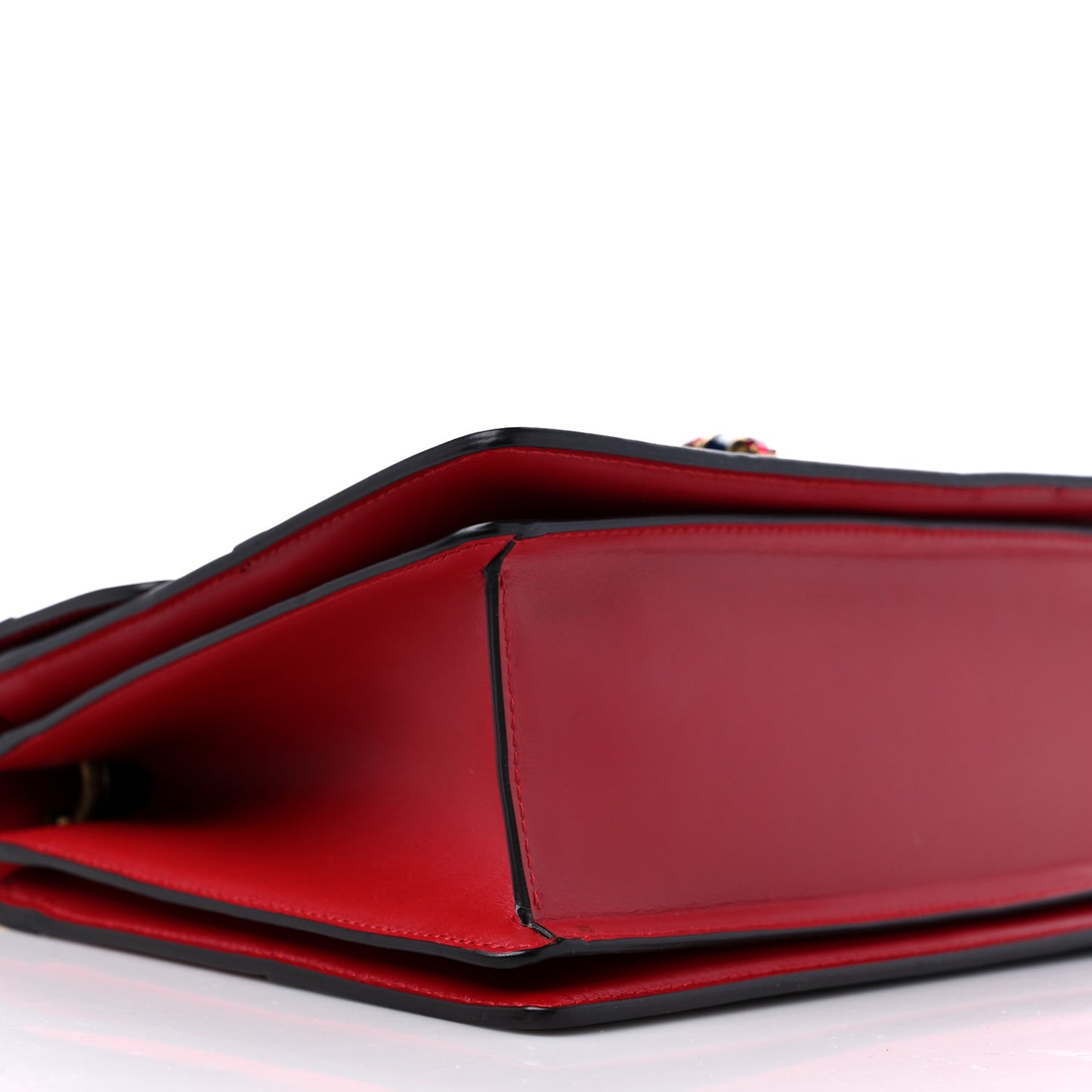 Calfskin Sylvie Web Small Queen Margaret Top Handle Bag Blue Agata Hibiscus Red Mystic White Sugar Pink