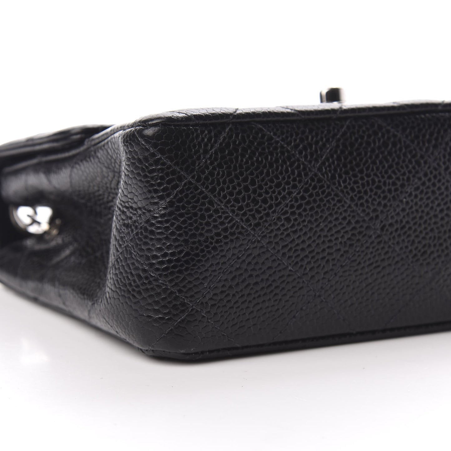 Caviar Quilted Mini Square Flap Black