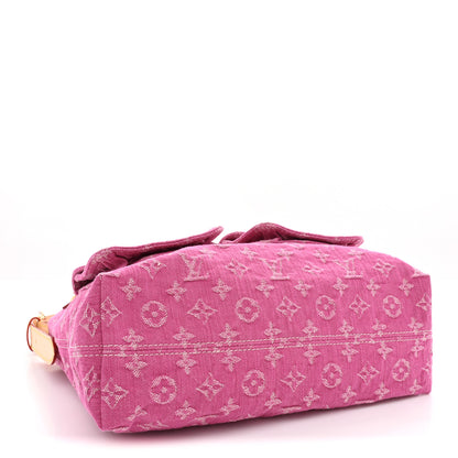 Louis Vuitton Denim Baggy PM Fuchsia 4 of 9