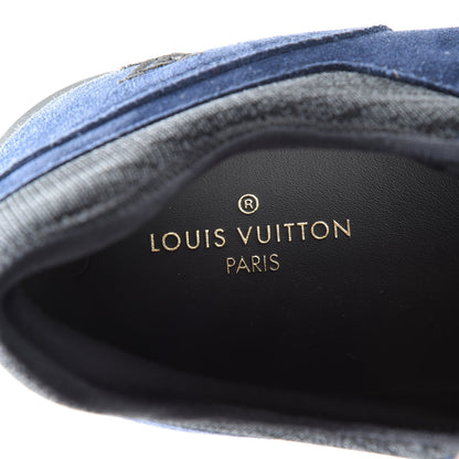 Louis Vuitton Metallic Patent Suede Run Away Sneakers 8.5 Marine 8 of 10