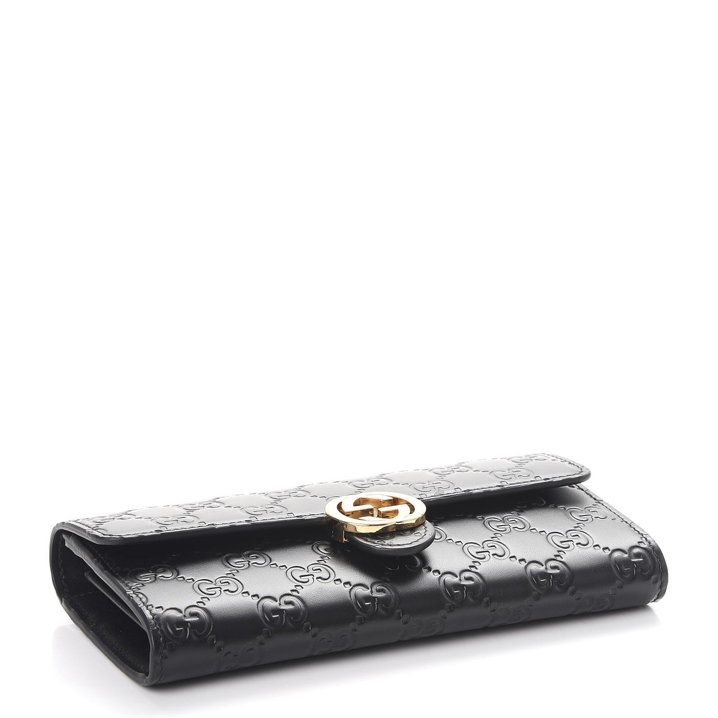 Guccissima Signature Icon Continental Wallet Black