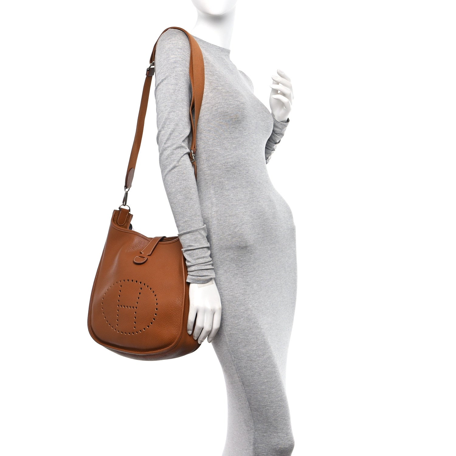 Hermes Taurillon Clemence Evelyne III GM Gold 2 of 10