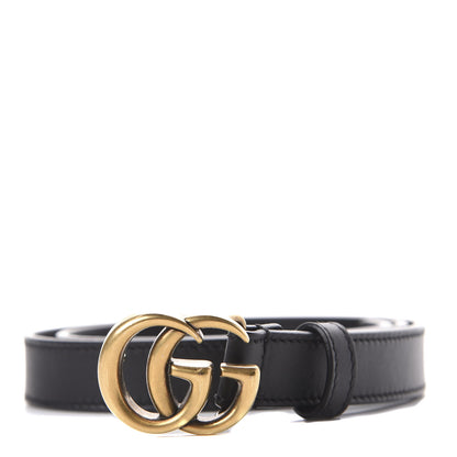 Gucci Calfskin Double G 20mm Belt 70 28 Black 1 of 5