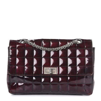 Chanel Patent Chocolate Bar Mademoiselle Flap Burgundy 1 of 18