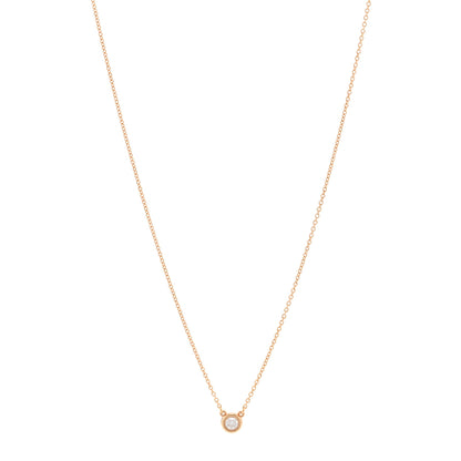 Tiffany 18K Rose Gold Diamond .14ct Elsa Peretti Diamonds by the Yard Pendant Necklace 1 of 5