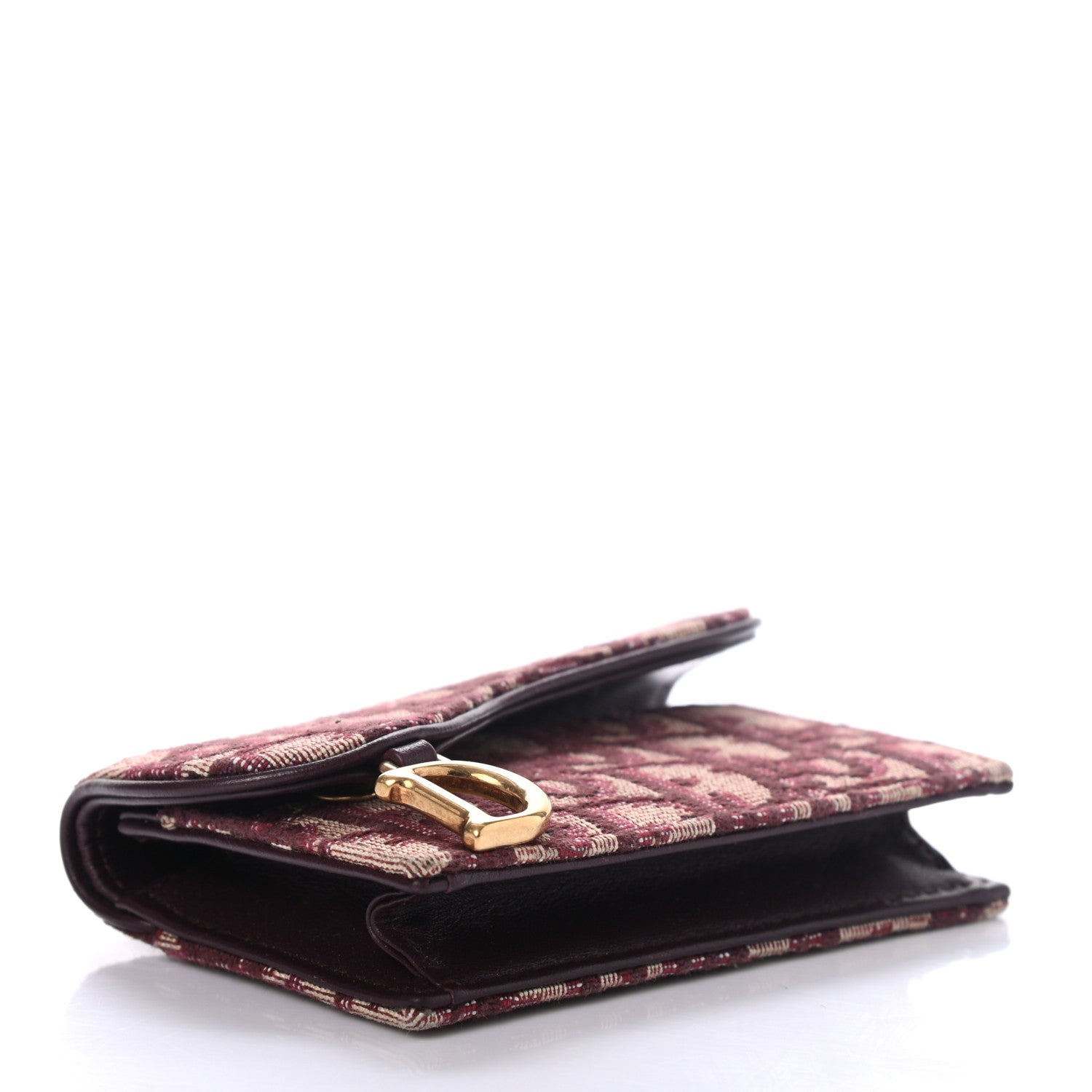 Christian Dior Oblique Saddle Card Holder Bordeaux 4 of 7