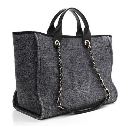 Chanel Lurex Boucle Medium Deauville Tote Black 4 of 17