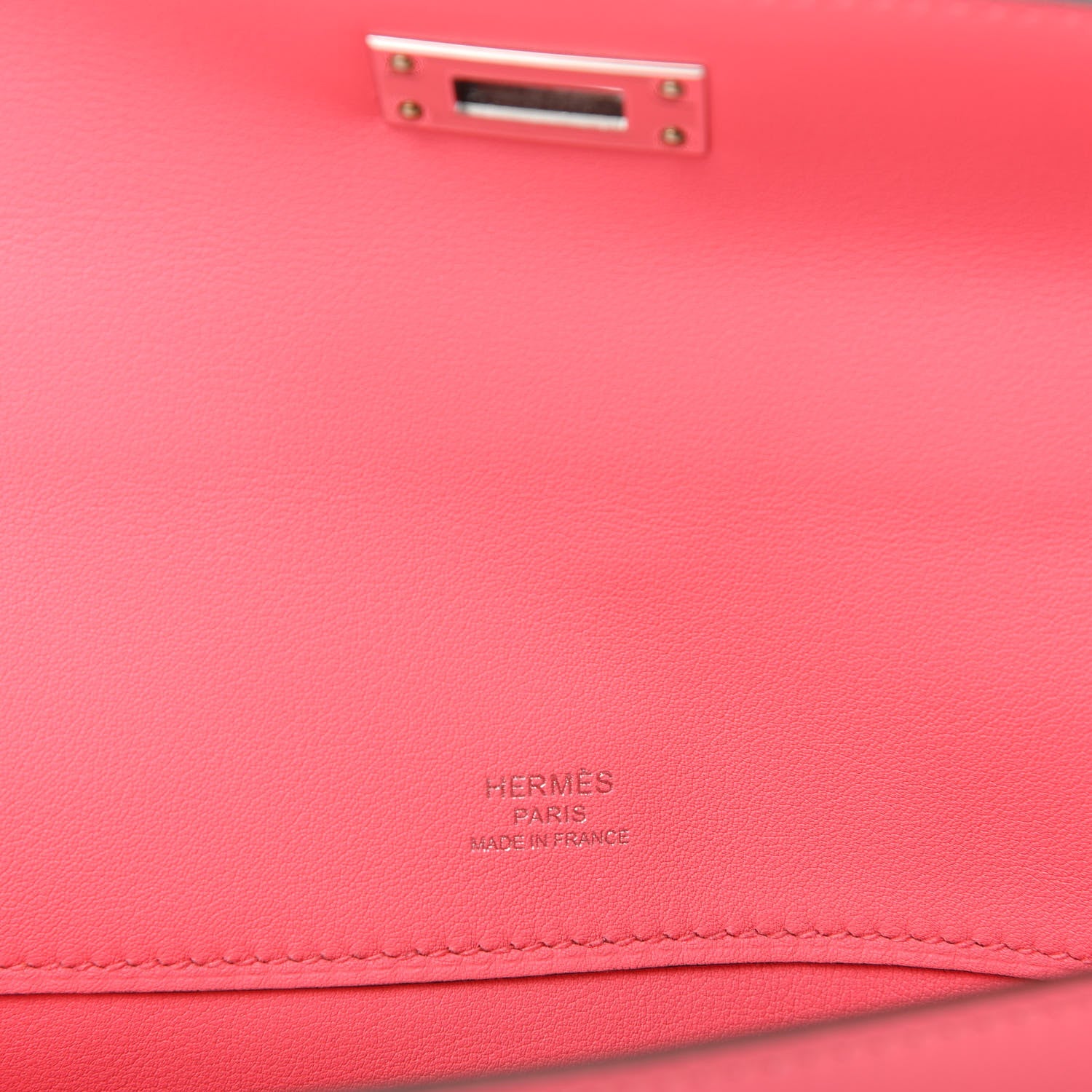 Hermes Swift Kelly Cut Clutch Pochette Rose Azalee 6 of 6
