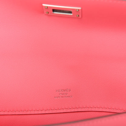 Hermes Swift Kelly Cut Clutch Pochette Rose Azalee 6 of 6