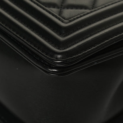 Chanel Lambskin Quilted Medium Boy Flap Black 11 of 13