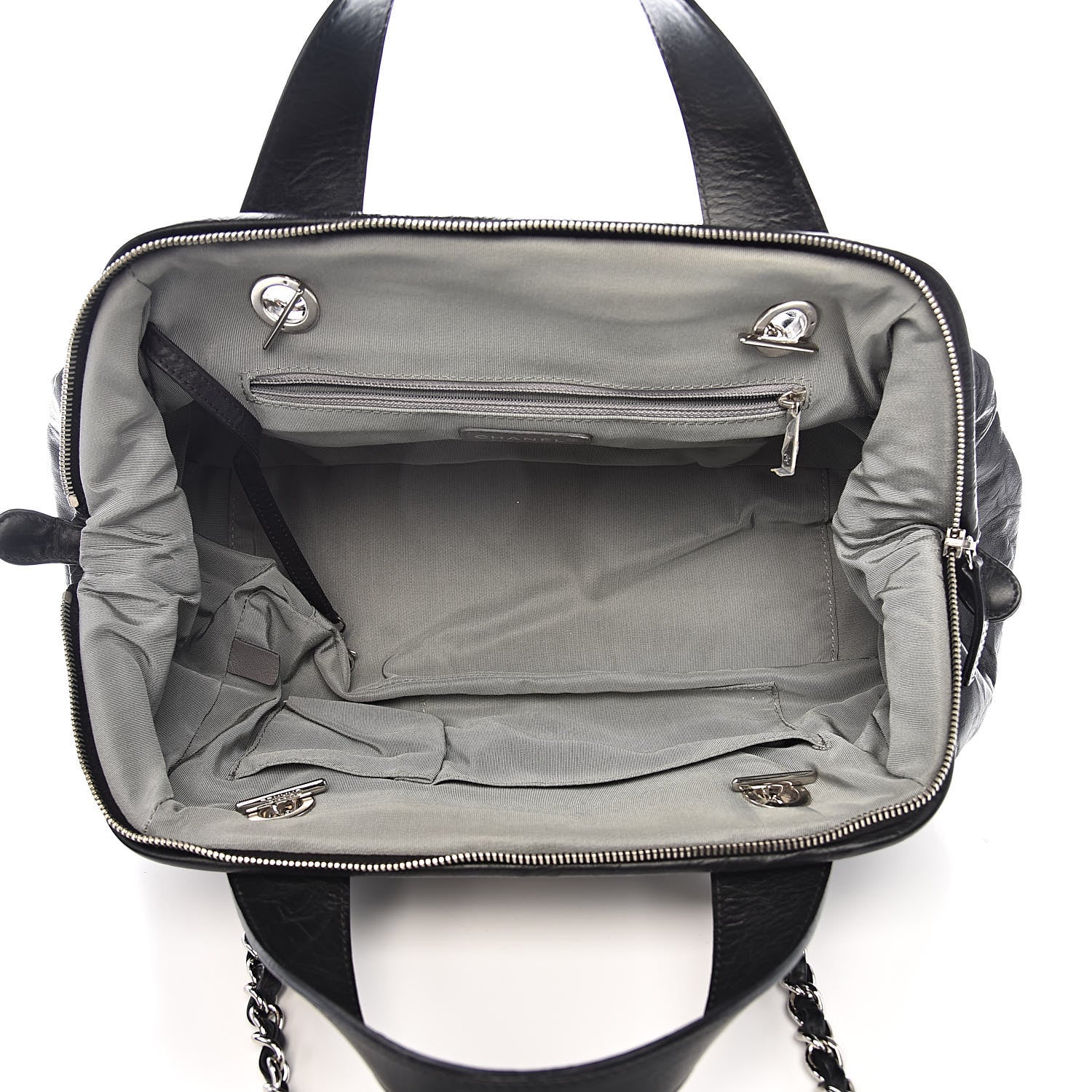 Chanel Calfskin Ultra Stitch Bowler Black 6 of 11