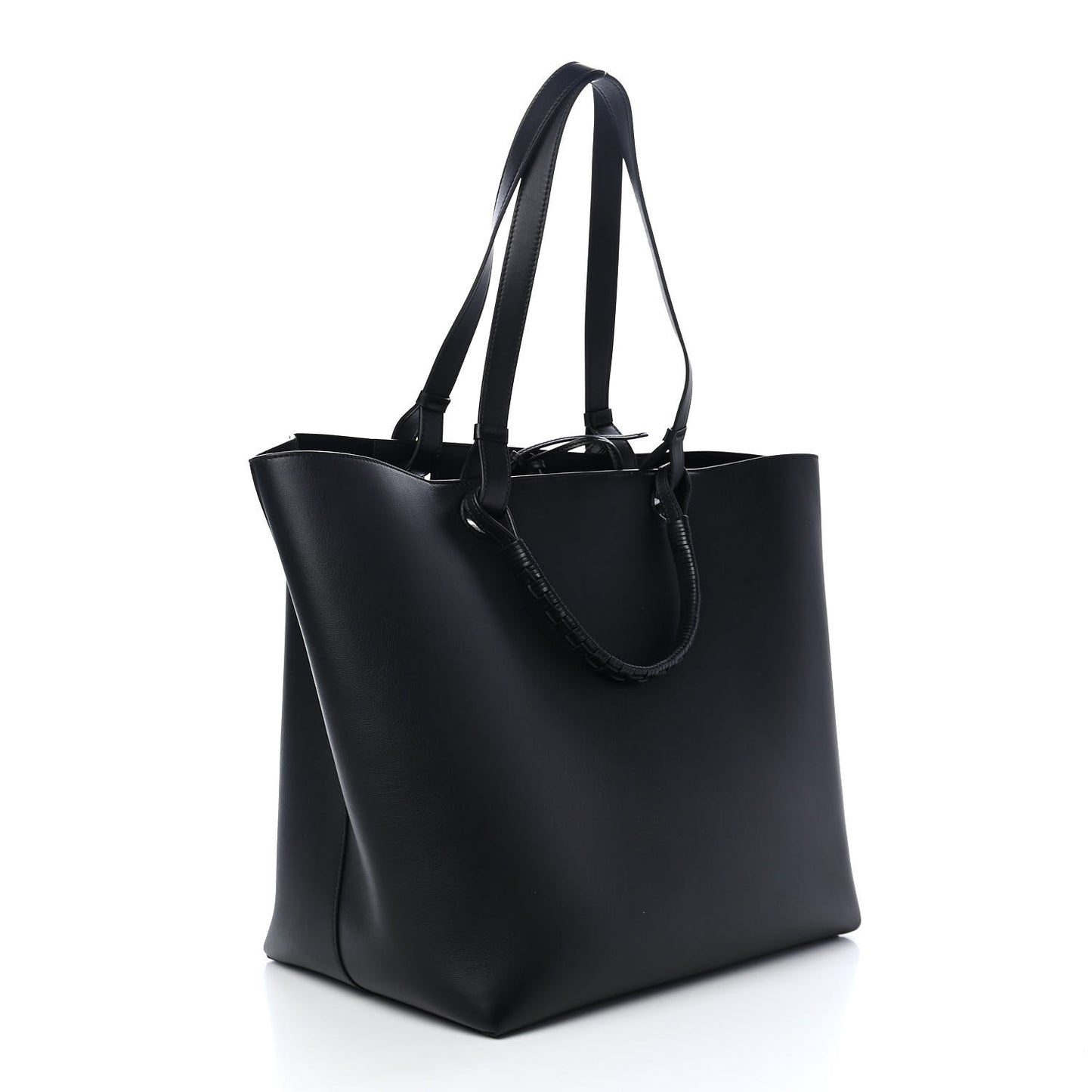 X JOE BRAINARD Calfskin Underwear Print Large Double Handle Tote Black