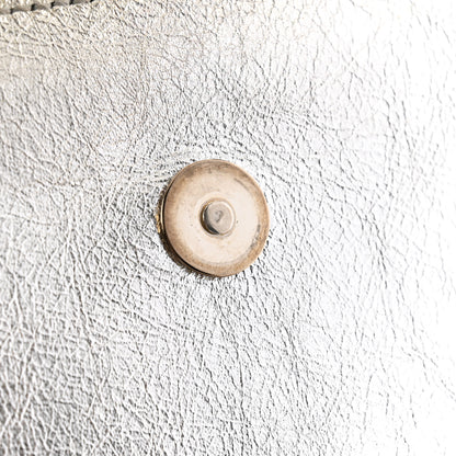 Saint Laurent Metallic Calfskin Monogram Large Belle De Jour Clutch Silver 8 of 9