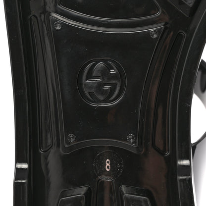 Gucci Shiny Rubber Mens Double G Buckle Strap Sandals 8 Black 6 of 8