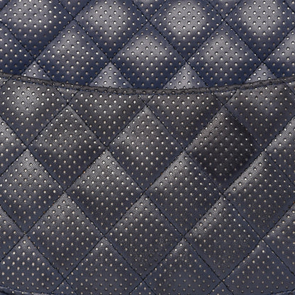 Chanel Lambskin Perforated Jumbo Single Flap Blue 8 of 10