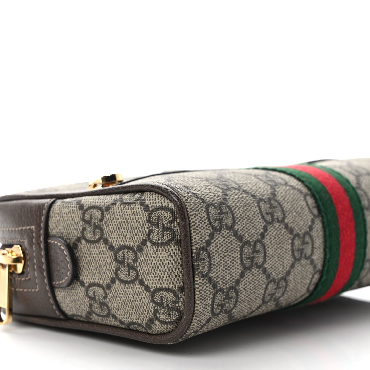 Gucci GG Supreme Monogram Web Small Ophidia Belt Bag 95 38 Dark Brown 8 of 12