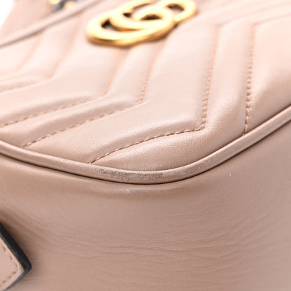 Gucci Calfskin Matelasse Mini GG Marmont Chain Shoulder Bag Porcelain Rose 9 of 15