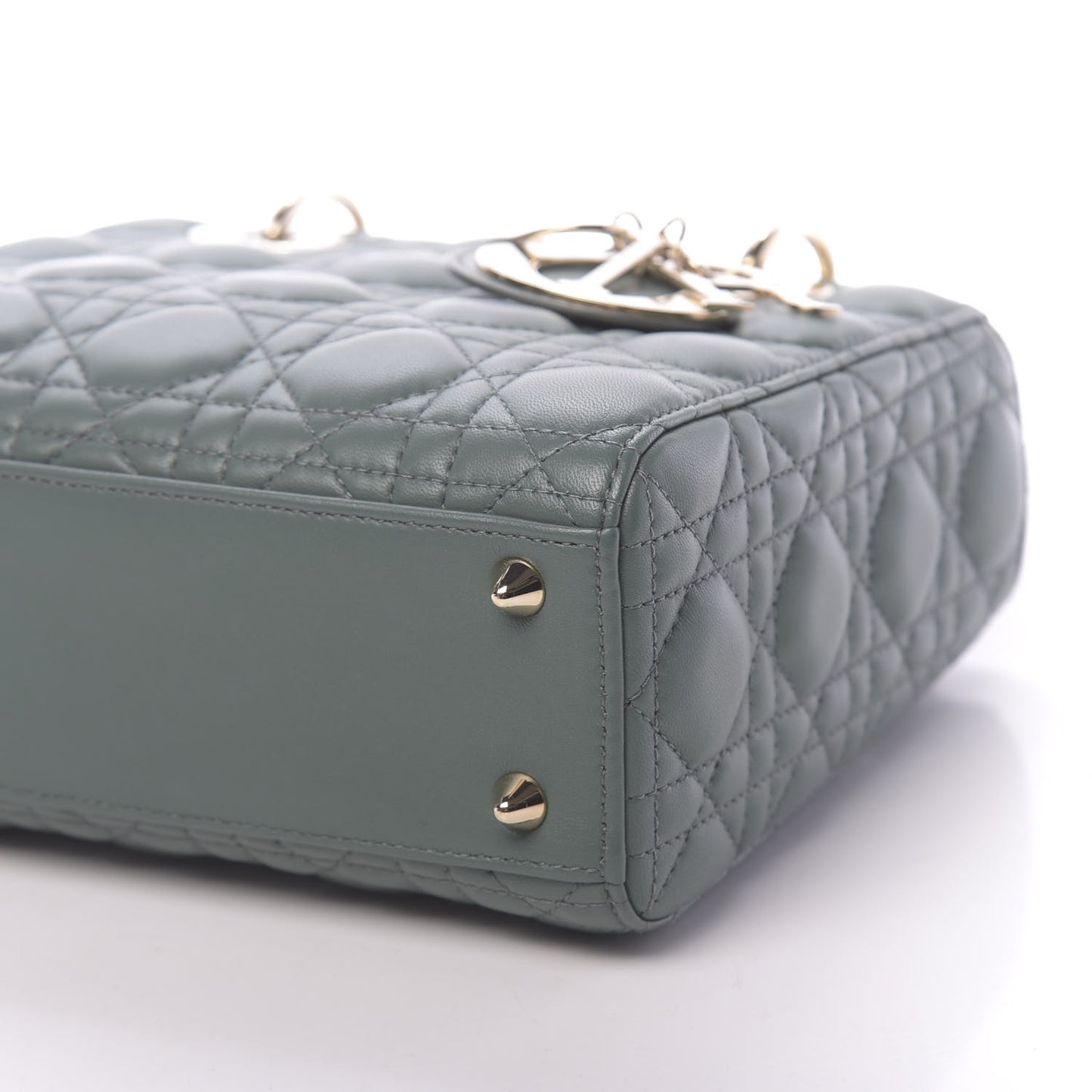 Lambskin Cannage Small My ABCDior Lady Dior Green