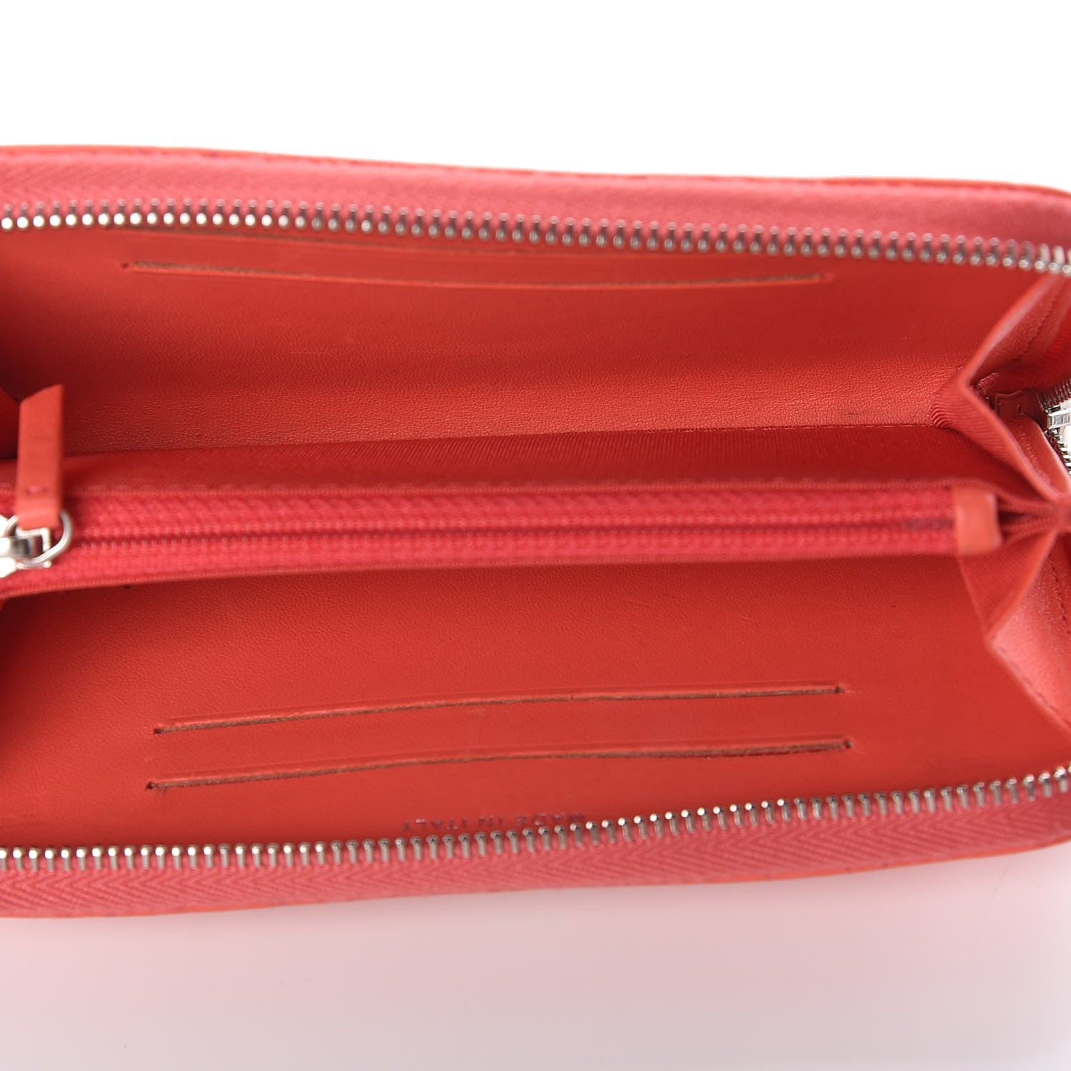 Chanel Lambskin Camellia Embossed Small Zip Around Wallet Coral 5 of 13