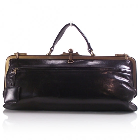 Leather Doctor Bag Clutch