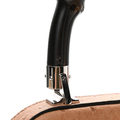 Gucci Ostrich Bamboo Medium Lady Lock Top Handle Bag Tan 11 of 12