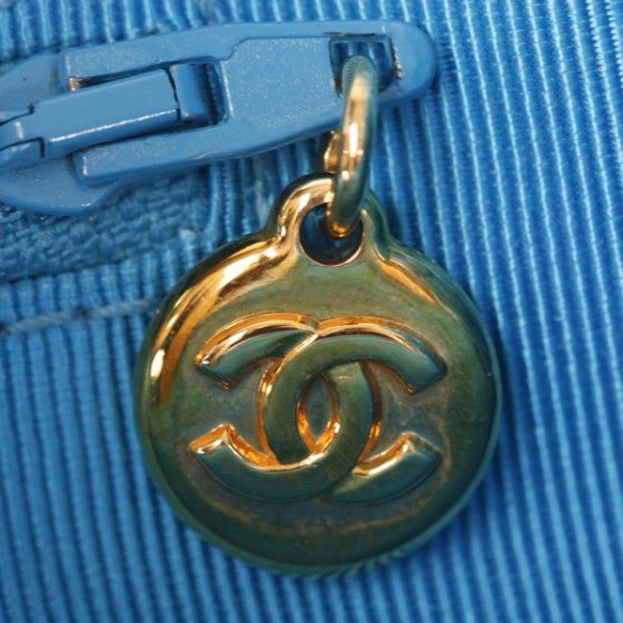 Quilted Lambskin Tortoise Handle Tote Turquoise