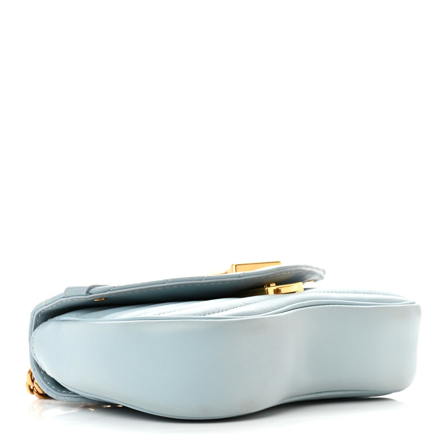 Calfskin New Wave Chain PM Porcelain Blue