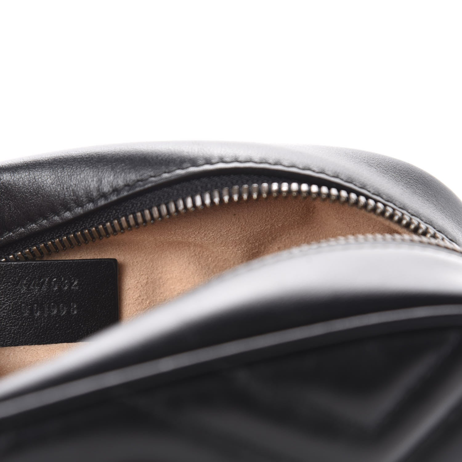 Gucci Calfskin Matelasse Small GG Marmont Chain Shoulder Bag Black 9 of 10