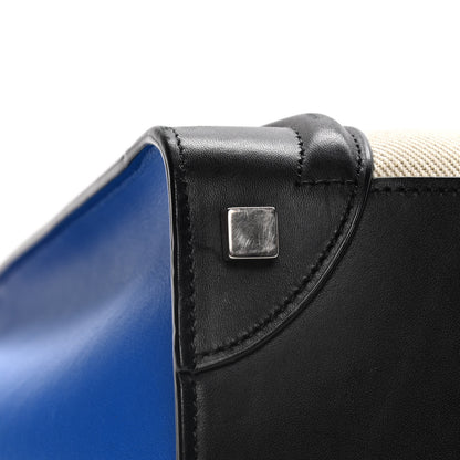 Celine Canvas Smooth Calfskin Nano Tri-Color Luggage Natural Blue 17 of 19
