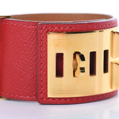 Hermes Epsom Collier de Chien CDC Bracelet S Rouge Casaque 8 of 9
