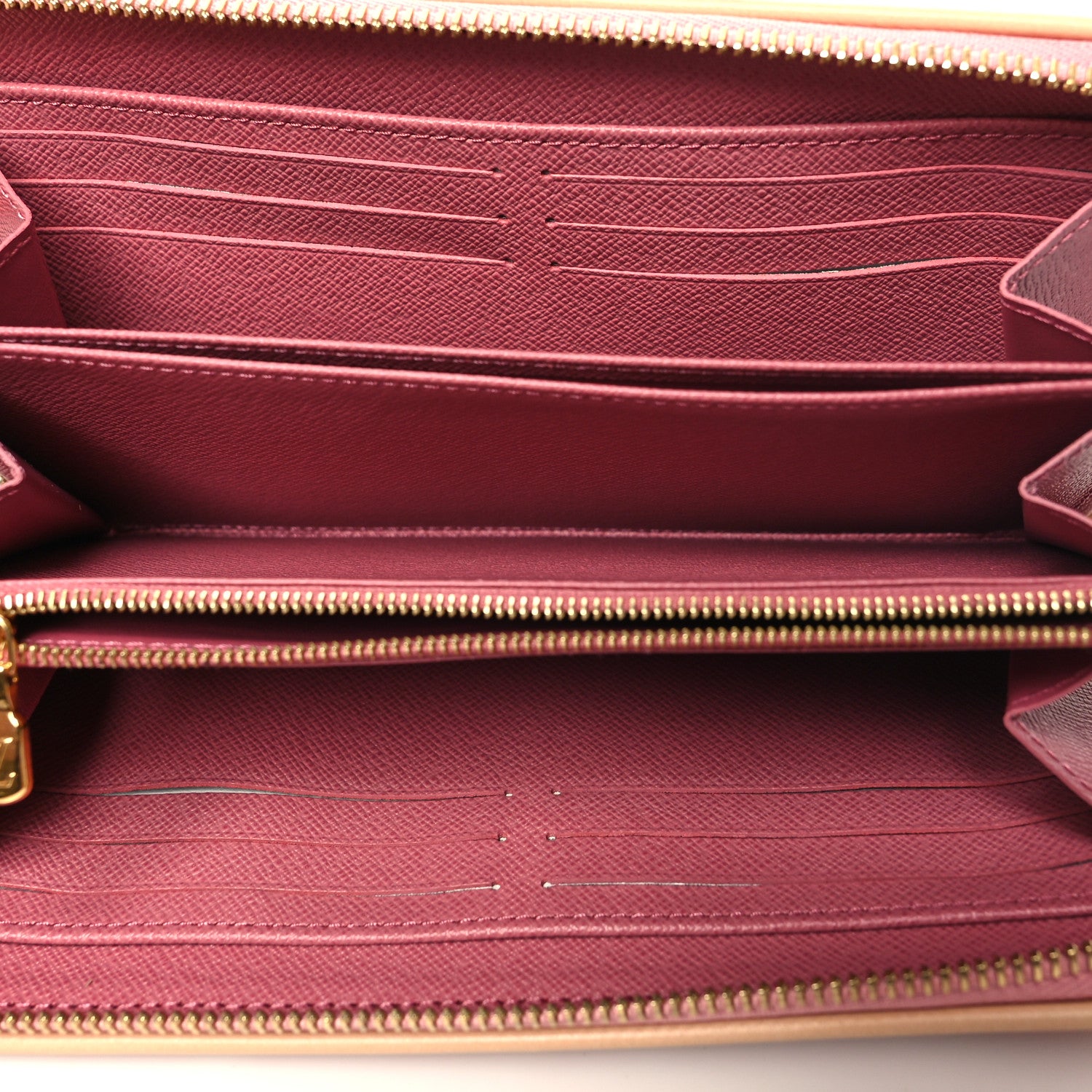 Louis Vuitton Denim Monogram Jacquard Zippy Wallet Pink 5 of 8