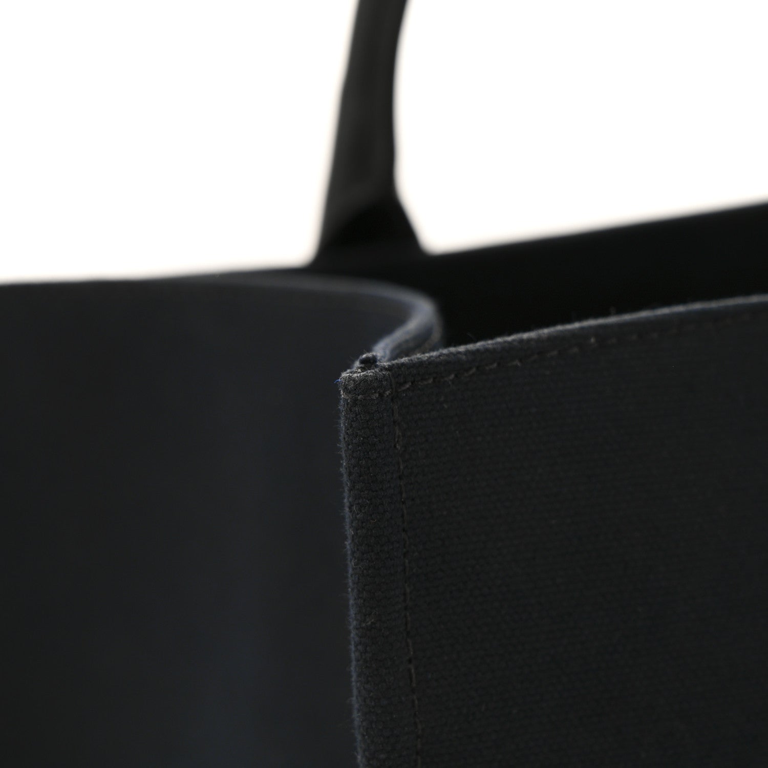 Versace Canvas Suppler Calfskin Cabas GV Signature Tote Black 13 of 14