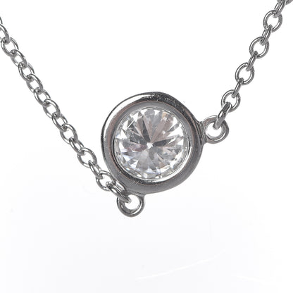 Tiffany Platinum Diamond .37ct Elsa Peretti Diamonds by the Yard Pendant Necklace 9 of 11