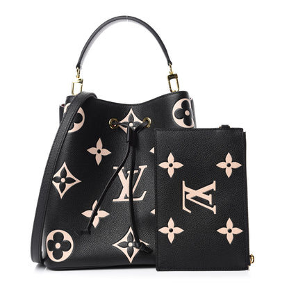 Louis Vuitton Empreinte Monogram Giant Neonoe MM Black Beige 1 of 11