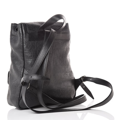 Saint Laurent Crocodile Embossed Lambskin Festival Backpack Black 3 of 15