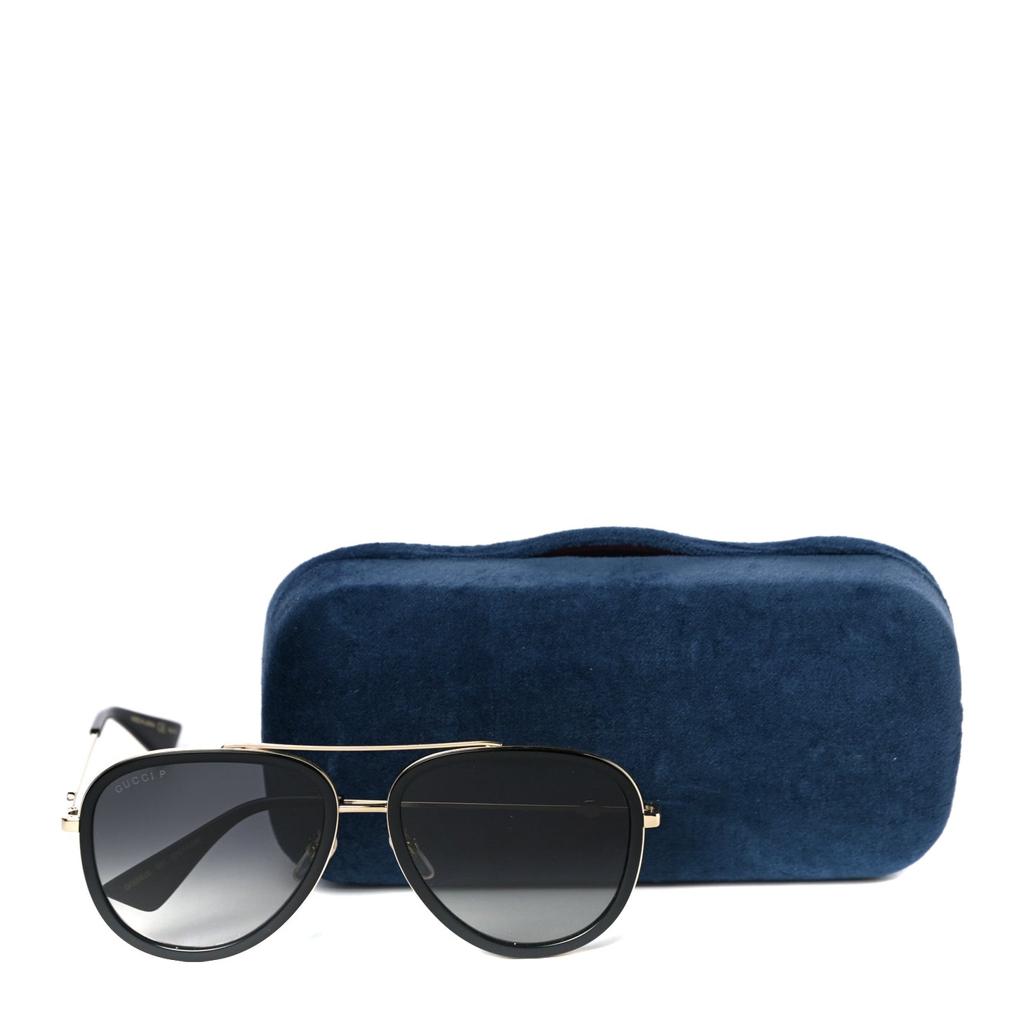 Aviator Sunglasses GG0062S Black Gold