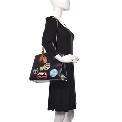 Louis Vuitton Calfskin World Tour City Steamer MM Black 2 of 27