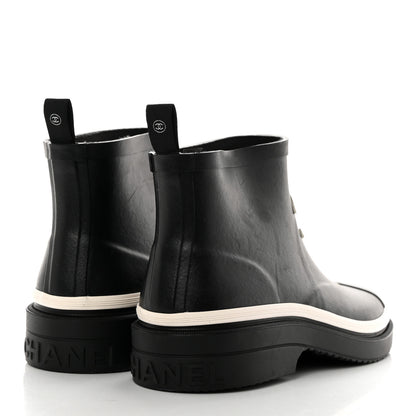 Chanel Caoutchouk CC Short Boots 40 Black 4 of 9