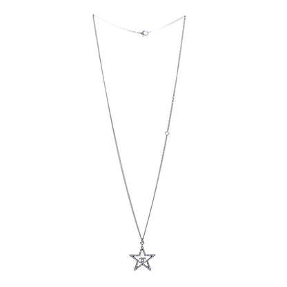 Chanel Ruthenium Crystal Star CC Necklace Iridescent Pink 3 of 6
