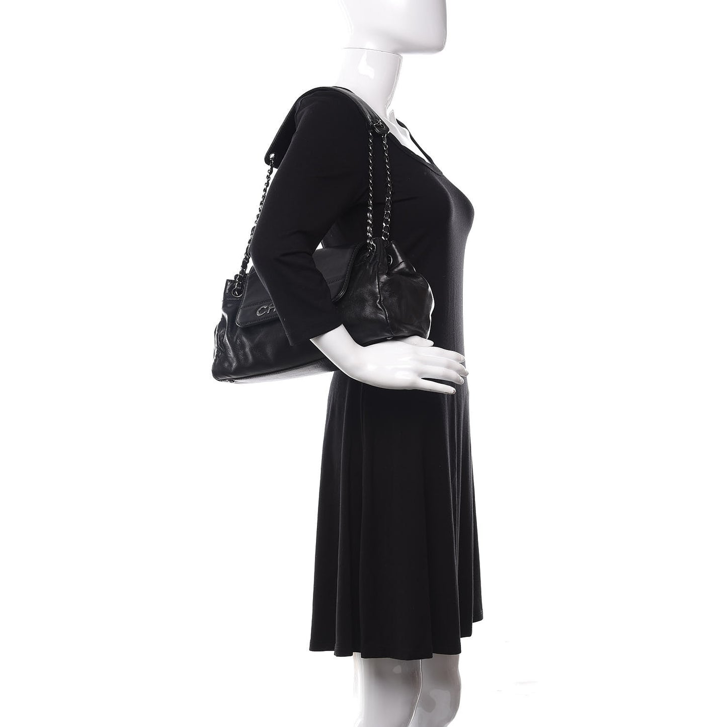Lambskin Lax Accordion Flap Black