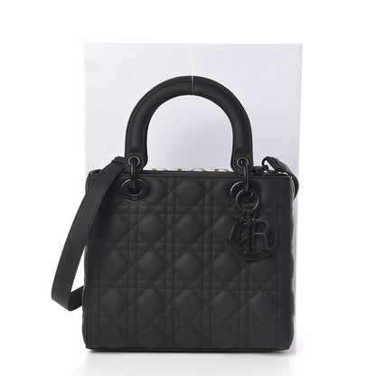 Christian Dior Ultra Matte Calfskin Cannage Medium Lady Dior Black 14 of 14