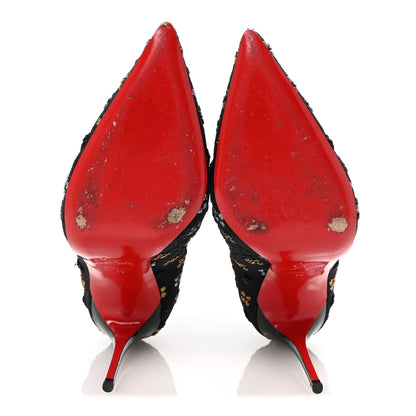 Christian Louboutin Jacquard Loubi In The Sky So Kate Booty 100 Ankle Boots 38 Multi Black 6 of 9
