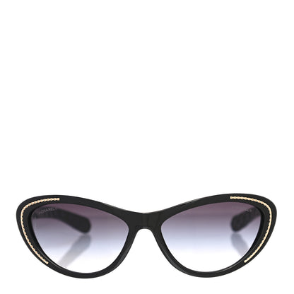 Chanel Cat Eye Chain Sunglasses 6039 Black 2 of 7