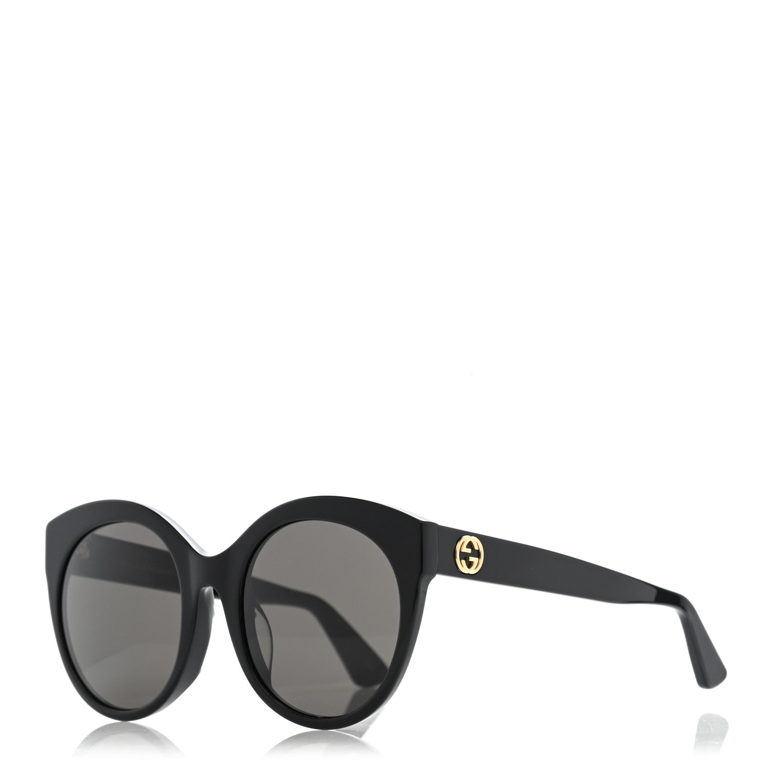 Gucci Round GG Sunglasses GG0028SA Black 1 of 8
